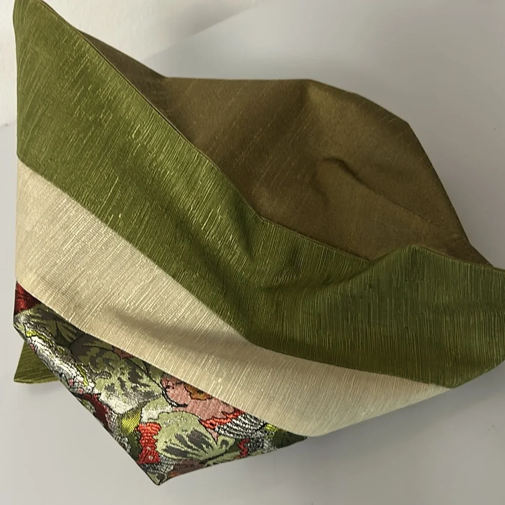 Handmade Silk Brocade Tablecloth – Shiny Jacquard Butterfly Art Textile